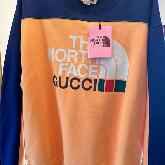 Men’s Gucci, X, the north face heavyweight, cotton sweatshirt size medium Italy - Picture 2 of 7